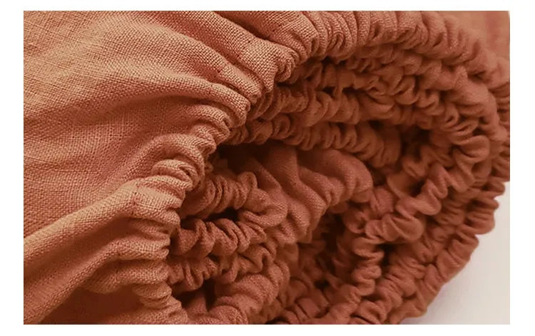 Pure Linen Elastic Fitted Sheet