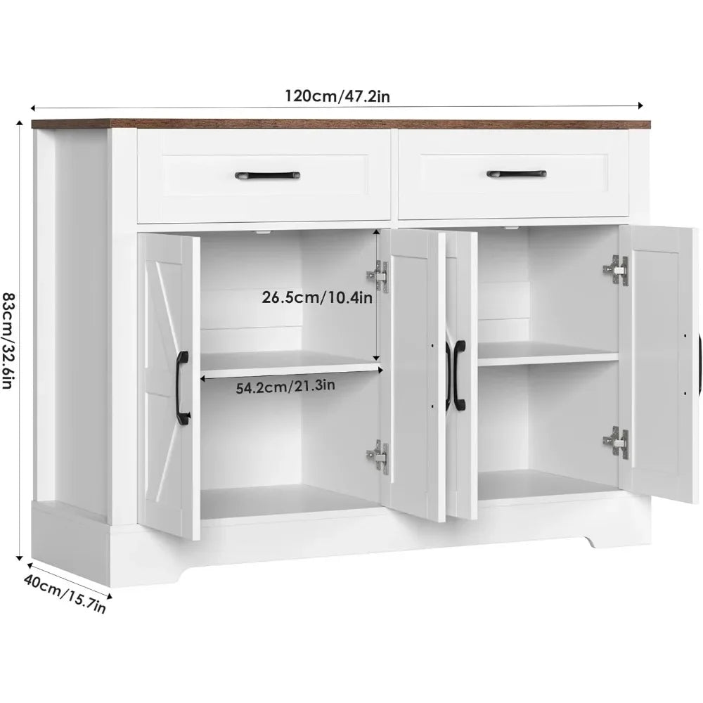 Havenridge Farmhouse Kitchen Storage Sideboard