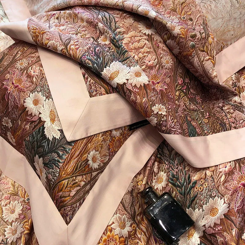 Verdant Bloom 600TC Egyptian Cotton Duvet Set