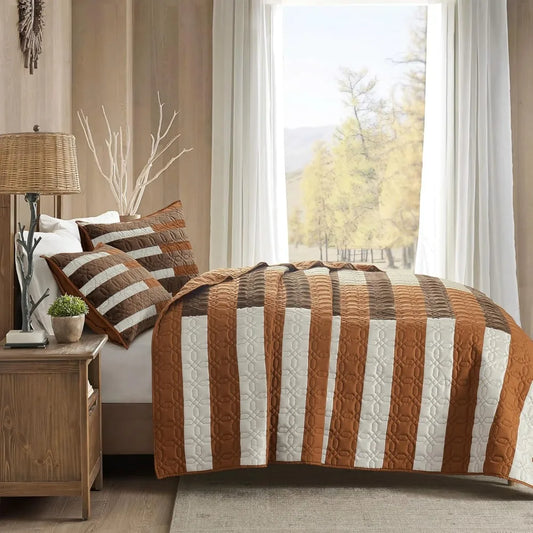 Rustic Harmony Patchwork Quilt Set