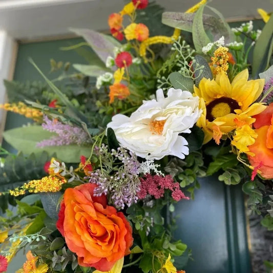 Golden Harvest Bloom Wreath
