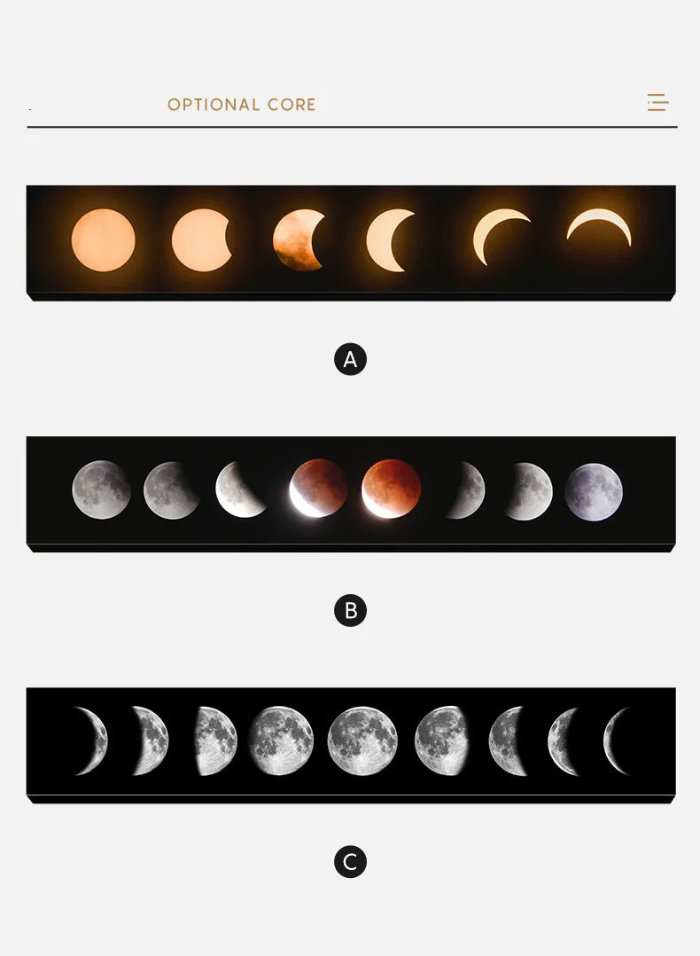 Luminus  Moon Phases Wall Art