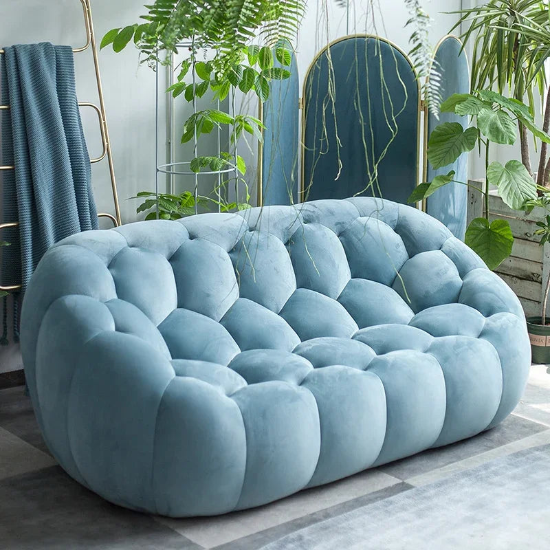 Bubble Upholstered Floor Loveseat