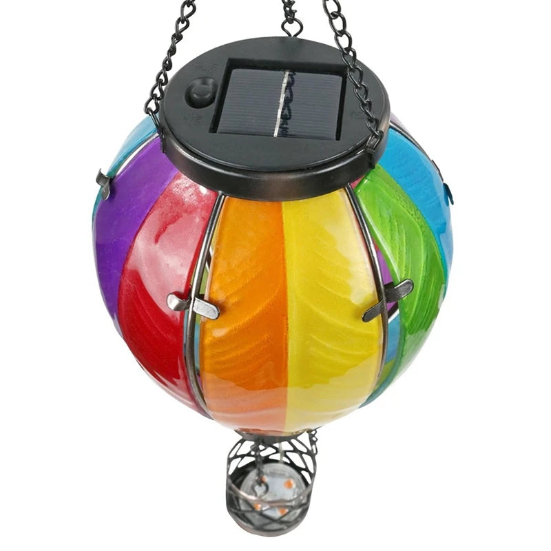 Rainbow Hot Air Balloon Solar Lamp