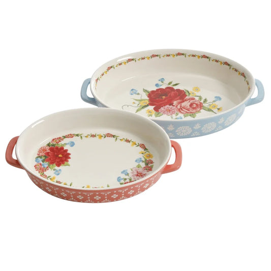 Bloomfield Oval Ceramic Baking Dish Set (2-Piece)