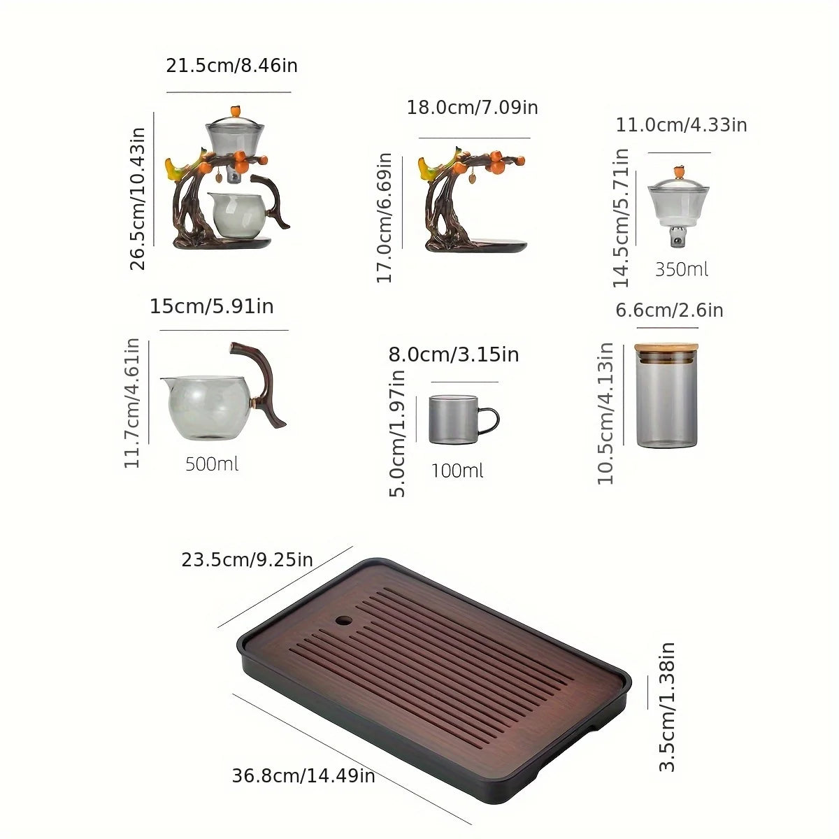 AmberBranch™ Teapot Pour Ritual Set