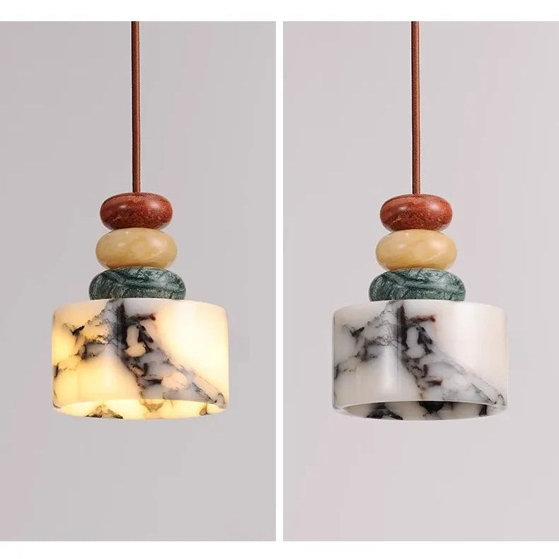 Cascade Chakra Stone Pendant Light