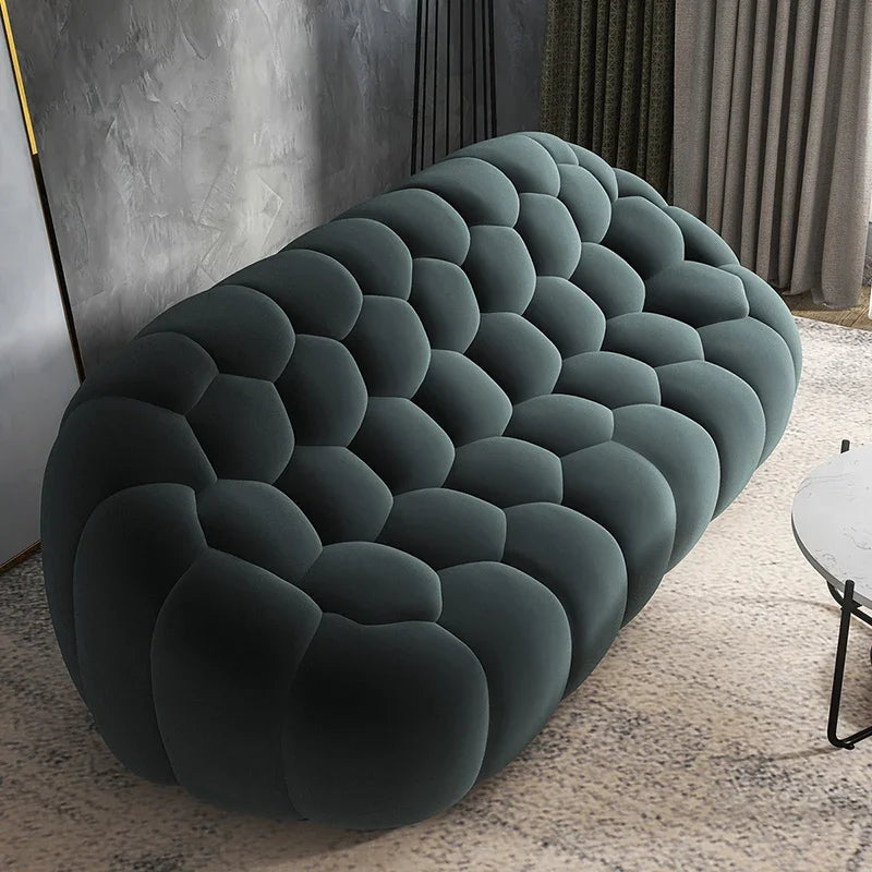 Bubble Upholstered Floor Loveseat