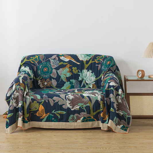 Golden Bloom Lotus Reverie Blanket