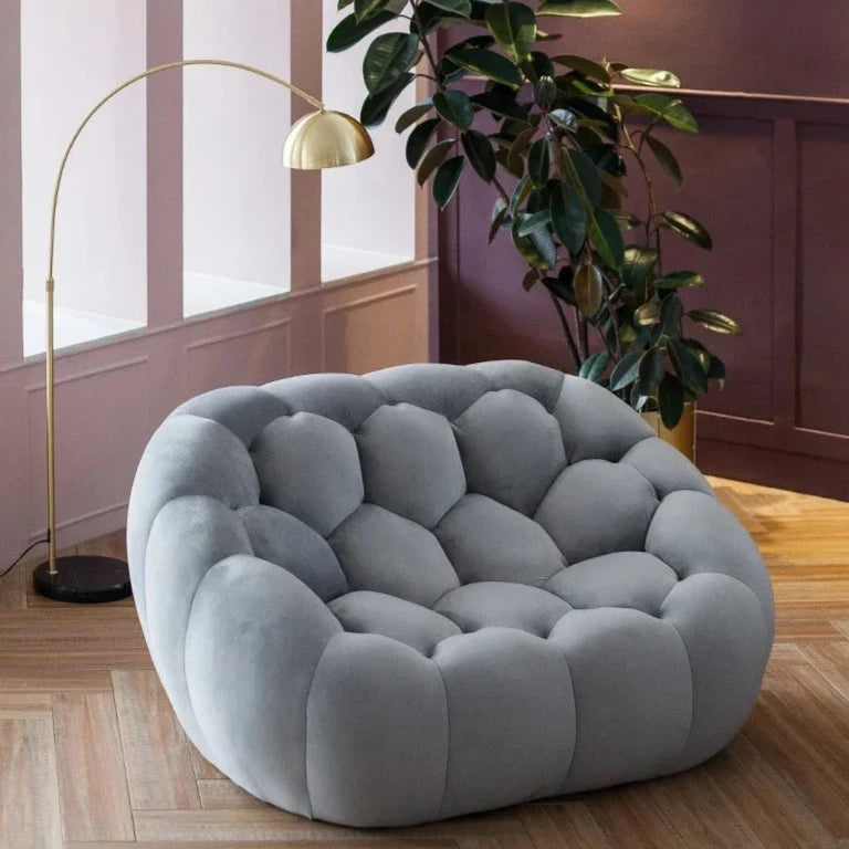 Bubble Upholstered Floor Loveseat