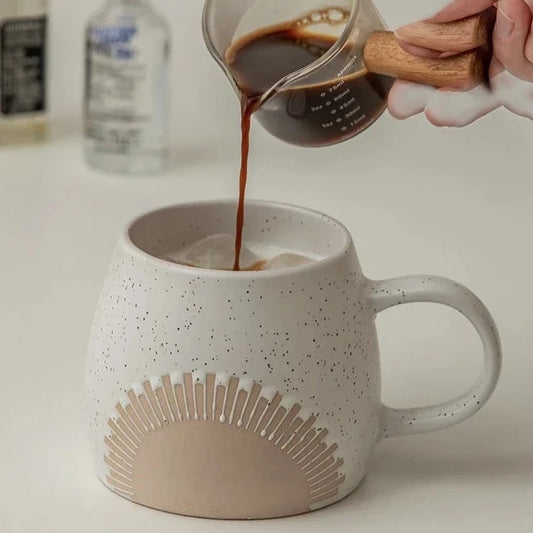 Embossed Minimalist Sun Coffee Mug