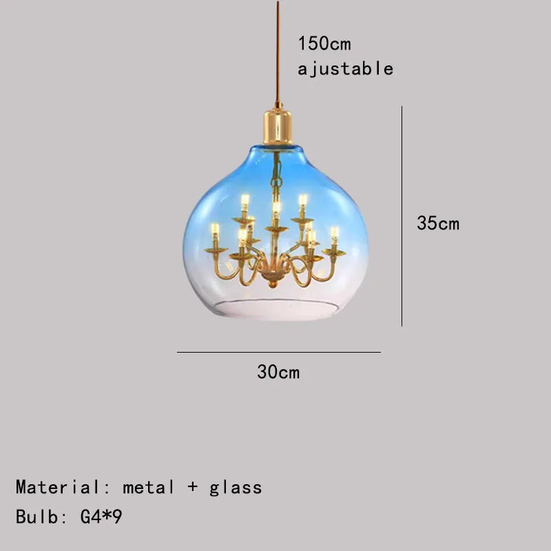 Golden Globe Chandelier Pendant
