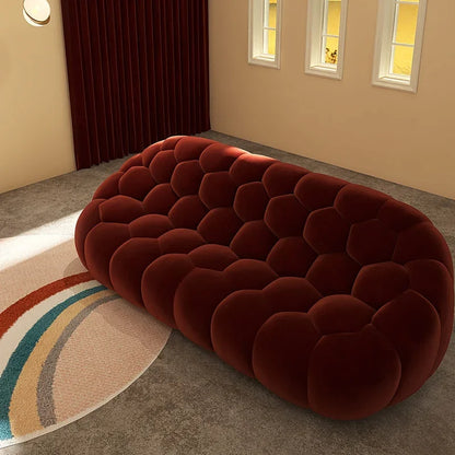 Bubble Upholstered Floor Loveseat