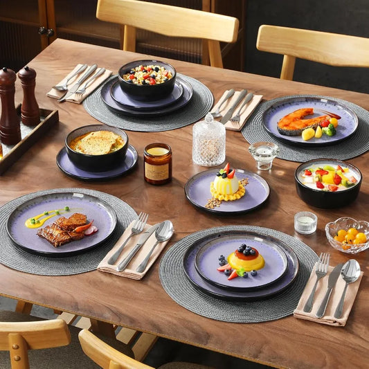 Noctura Azure™ 18-Piece Stoneware Dinnerware Set