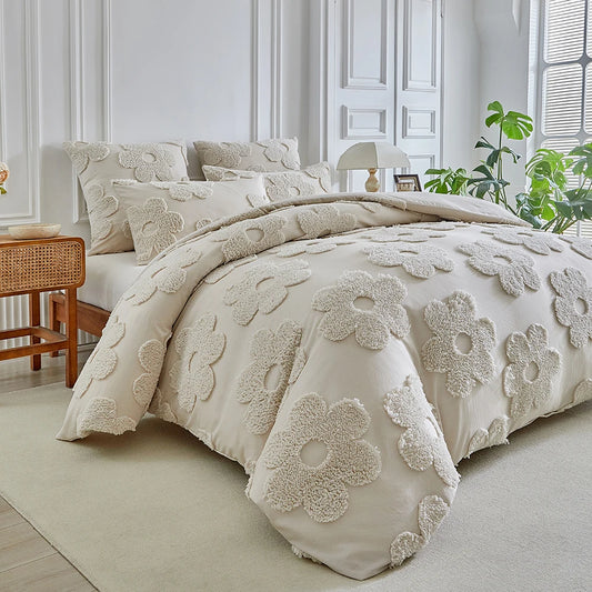 BloomHaven Tufted Blossom Bedding Set