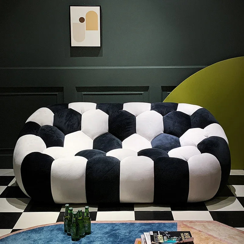 Bubble Upholstered Floor Loveseat