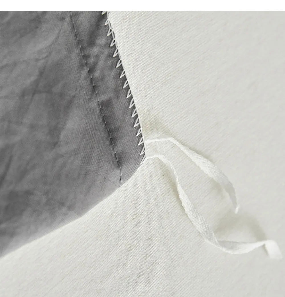 Midnight Grid Textured Boho Duvet Set