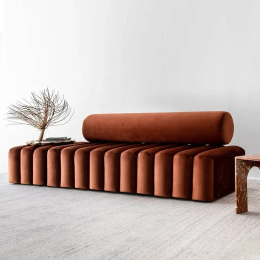 Ora Minimalist Design Velvet Sofa Bench