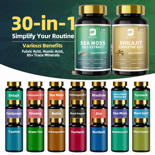 Shilajit & Sea Moss Supplement Set