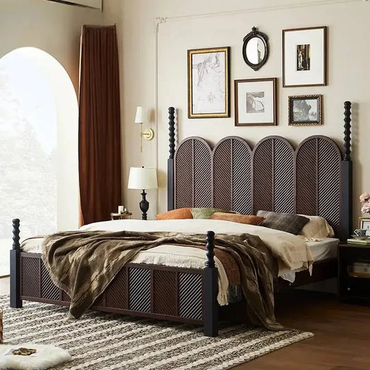 The Noir Arch Manor Bed Frame