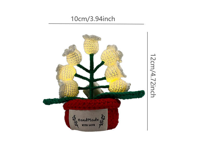 Hand-Knitted Lily Of The Valley Desk Lamp