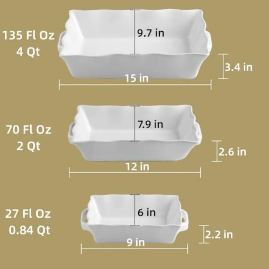 WaveForm Elegance™ Ceramic Bakeware Set