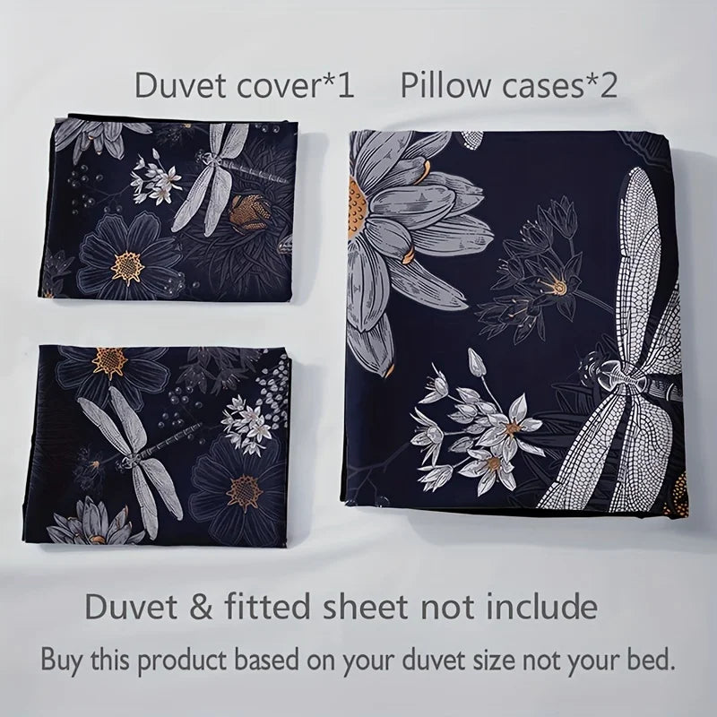 Nocturne Meadow Dragonfly Duvet Set