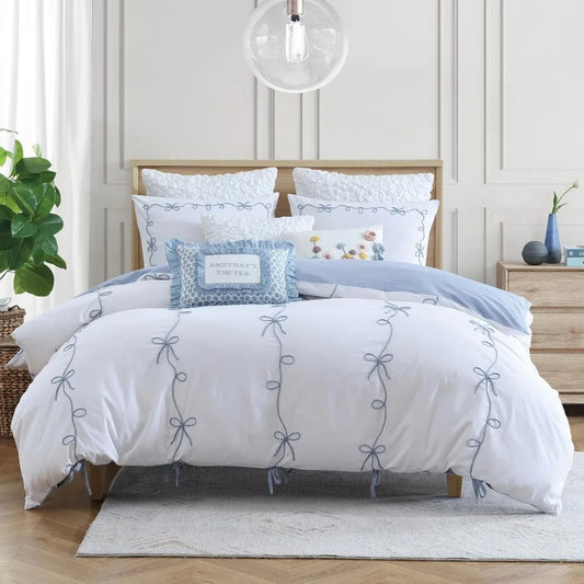 Blue Ribbon Whispers Duvet Set