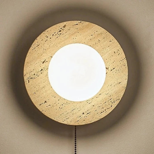 Horus Stone Bedside Light With Pull Switch