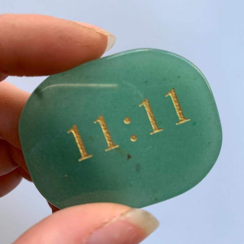 11:11 Green Aventurine Palm Stone Blackbrdstore