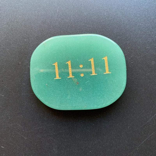 11:11 Green Aventurine Palm Stone Blackbrdstore
