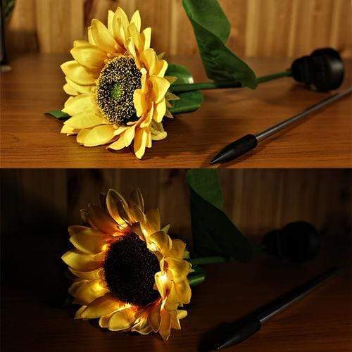 2pcs Solar LED Sunflower Blackbrdstore