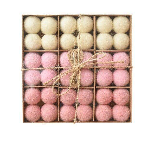 36pcs Wool Christmas Tree Balls Blackbrdstore