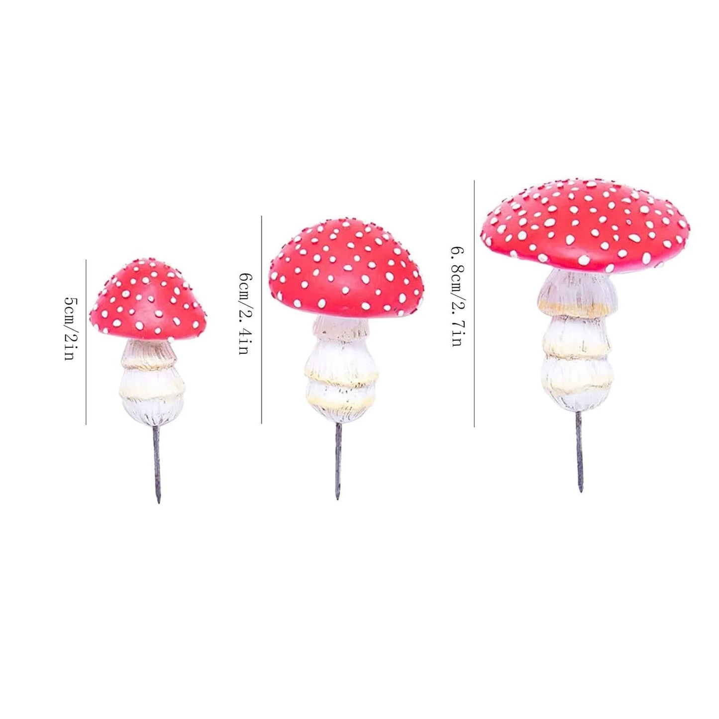 3pcs Fairy Mini Mushroom Solar Lights Blackbrdstore
