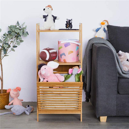 Bathroom Bamboo Storage Shlef Blackbrdstore