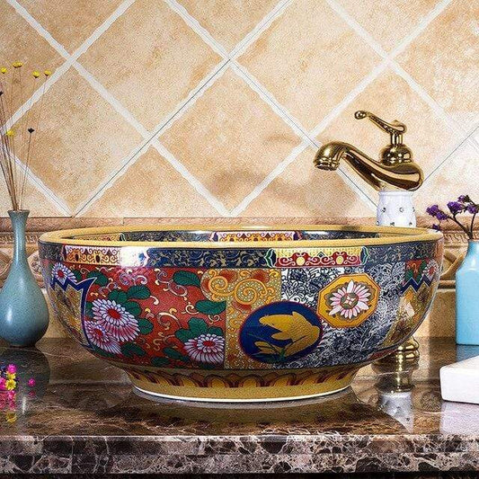 Bohemian Art Washbasin Blackbrdstore