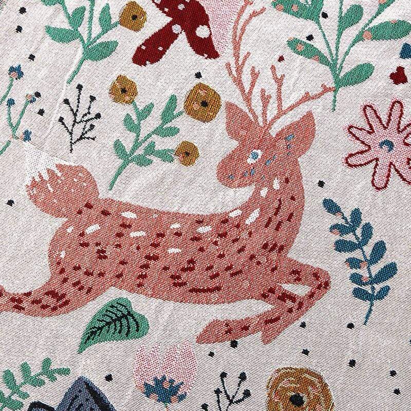 Botanical Forest Throw Blanket Blackbrdstore