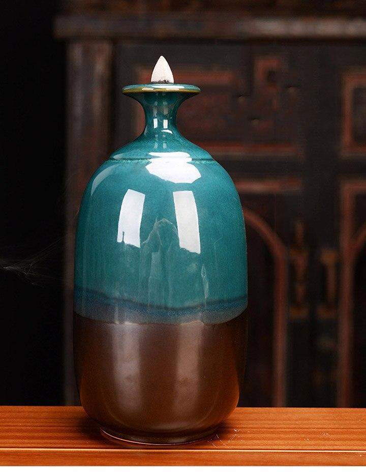 Bottle Ceramic Incense Burner Blackbrdstore