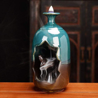 Bottle Ceramic Incense Burner Blackbrdstore