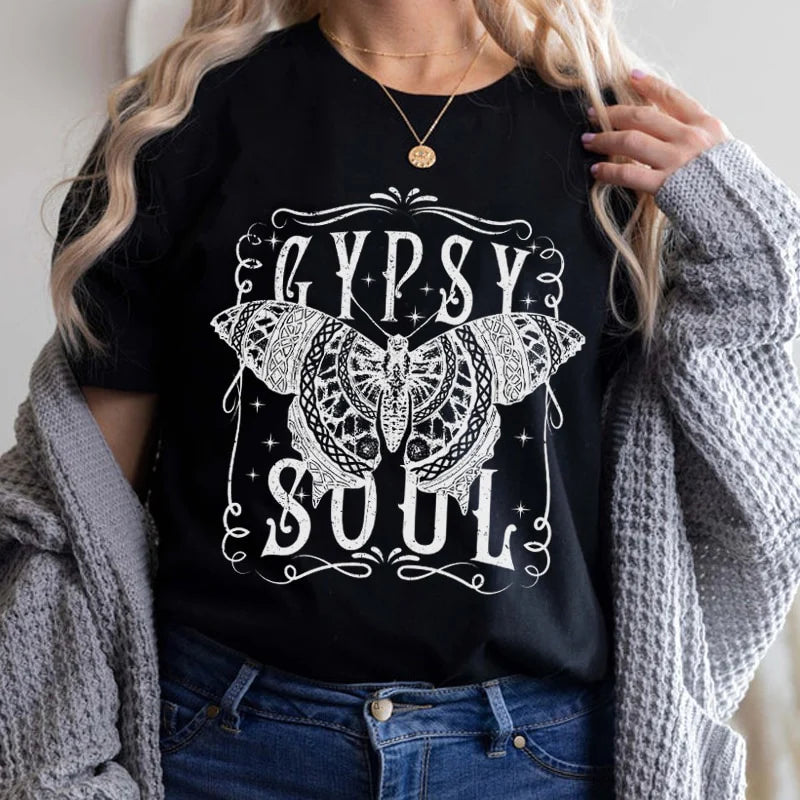 Butterfly Gypsy Soul Graphic Tee Blackbrdstore