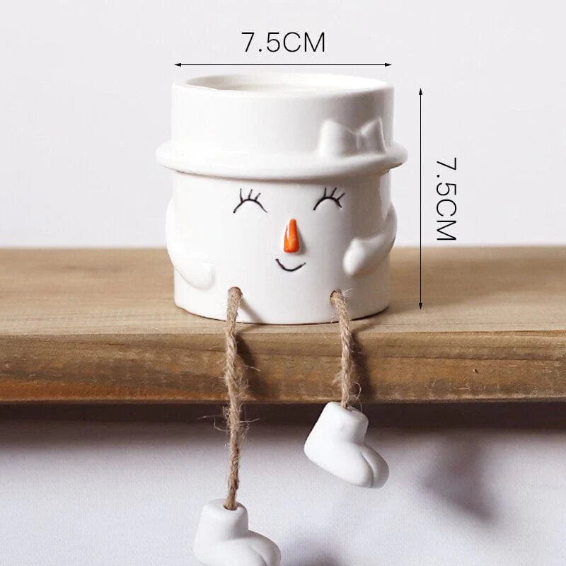 Cartoon Foot Mini-Character Flower Pot Blackbrdstore