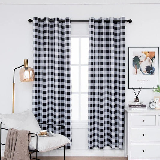 Check Blackout Curtains Blackbrdstore