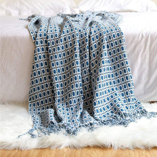Checkered Throw Blanket Blackbrdstore