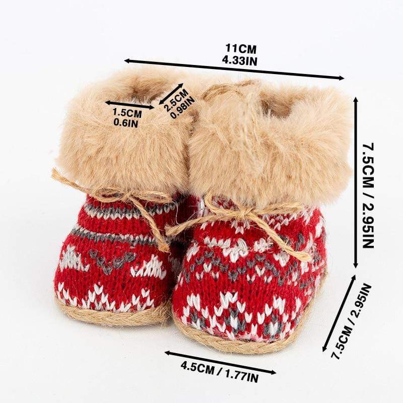 Christmas Snow Boots Tree Decor Blackbrdstore
