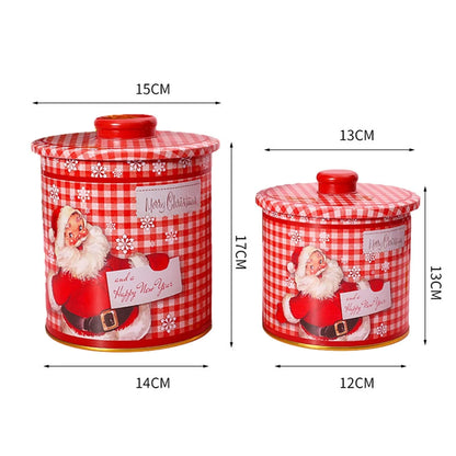 Christmas Tinplate Candy Box With Lid Blackbrdstore