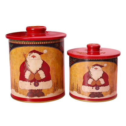 Christmas Tinplate Candy Box With Lid Blackbrdstore