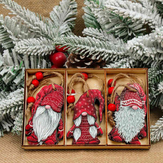 Christmas Wooden Tree Decor Set Blackbrdstore