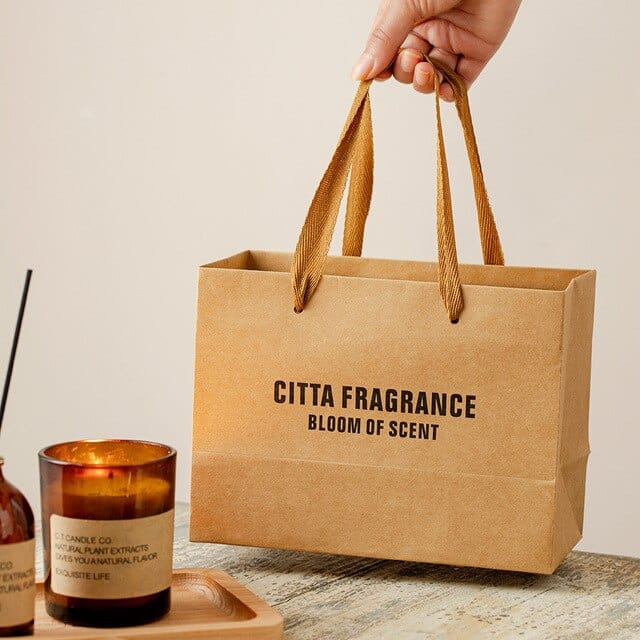 Classic Brown Reed Diffuser & Scented Candle Gift Set Blackbrdstore