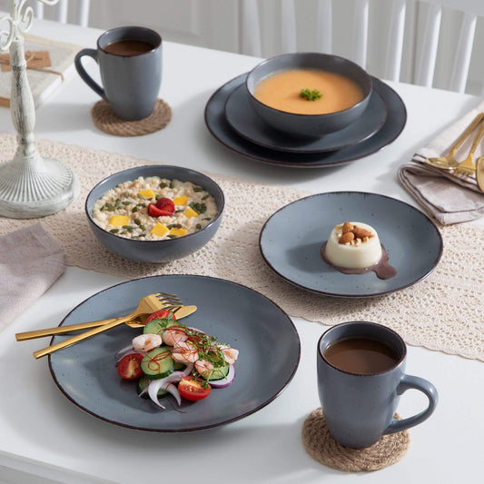 Colt Grey Stoneware Tableware Set Blackbrdstore