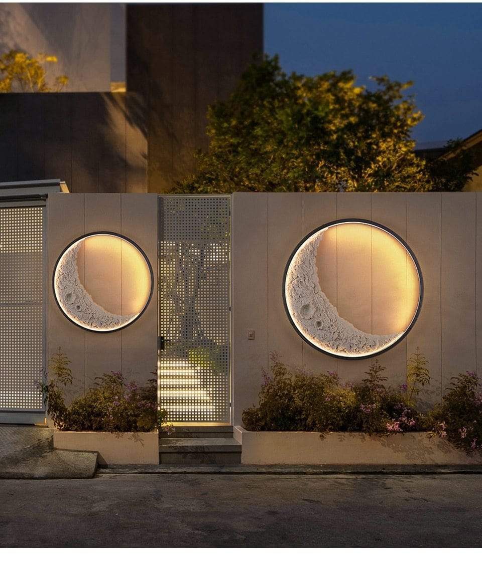 Crescent Moon Outdoor Wall Lamp Blackbrdstore